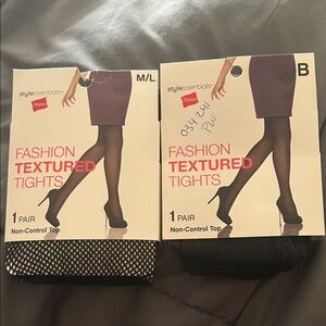 Hanes Style Essentials Black Fashion Tights
